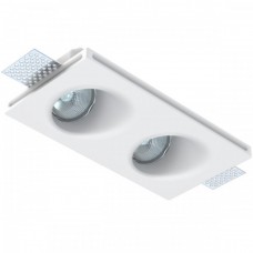 Γύψινο Σποτ Ορθογώνιο Διπλό Χωνευτό για Σποτ GU10/MR16 6501